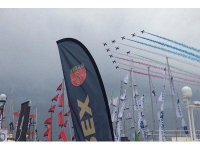 Marex reklaminės vėliavos parodoje Prancūzijoje